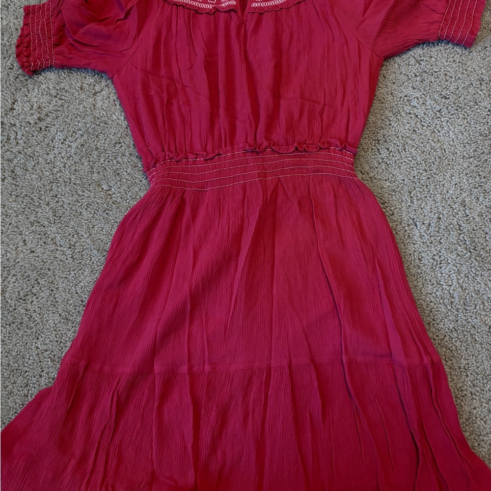 Max Studio Vibrant Red Casual Kids Dress